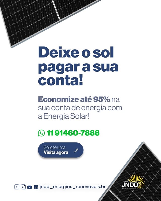 Deixe o sol pagar sua conta